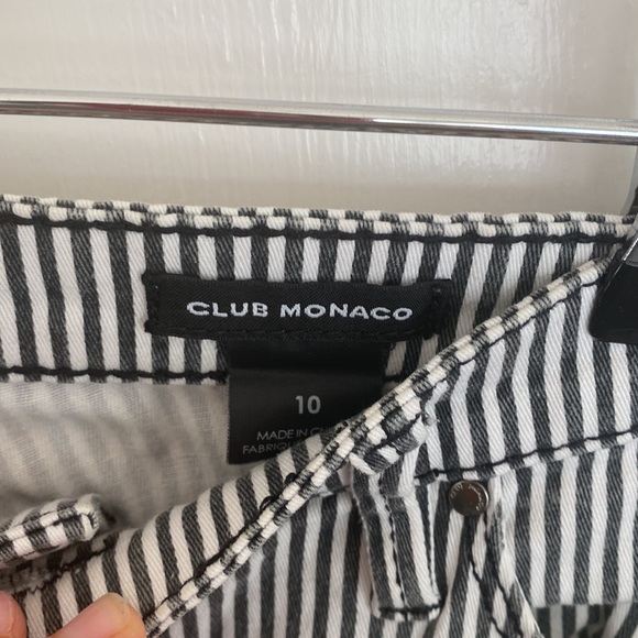 Club Monaco Black and White Striped Skinny Pants - Picture 5 of 8